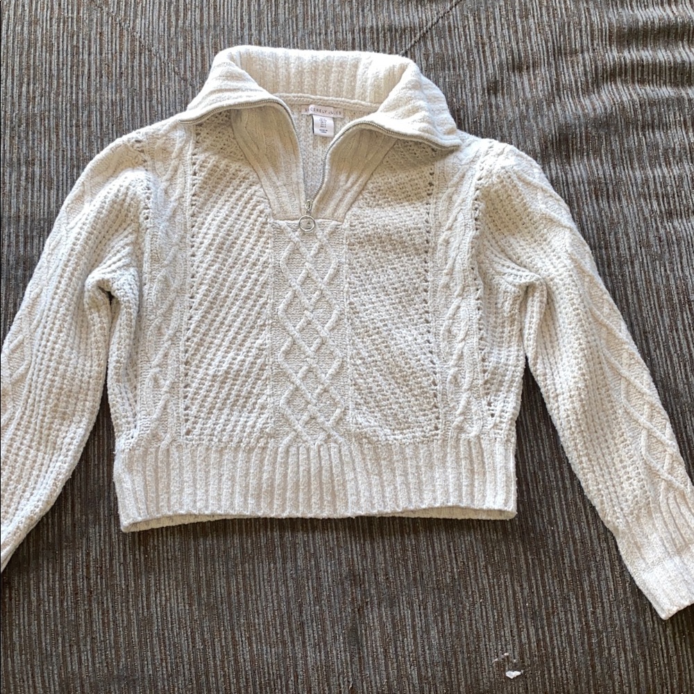 Cream Cable Knit Sweater